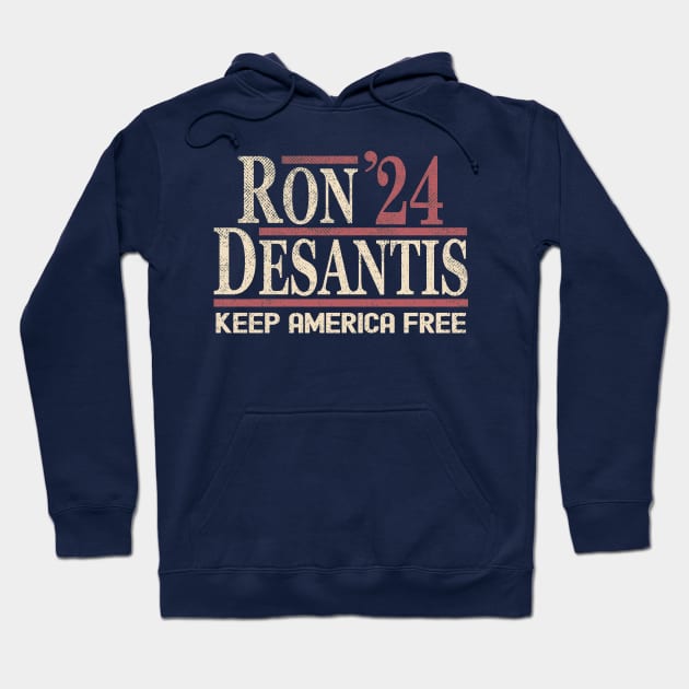 Ron DeSantis 2024 Keep America Free Hoodie by Etopix